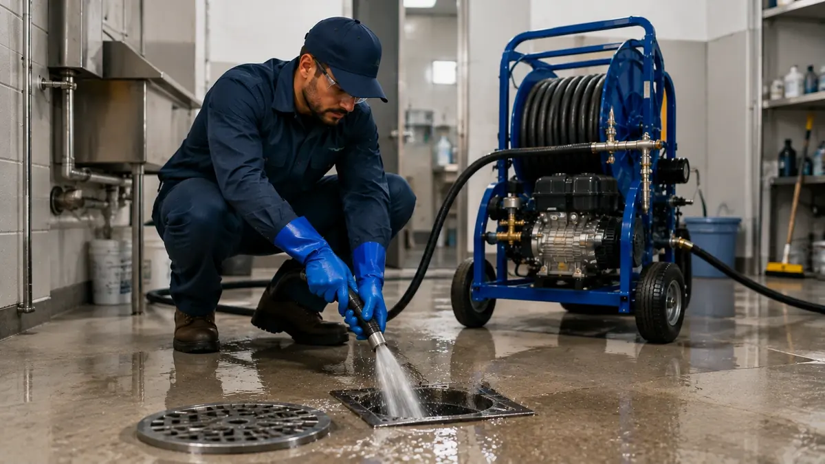 Floor Drain Hydro Jet Cleaning in Irvine