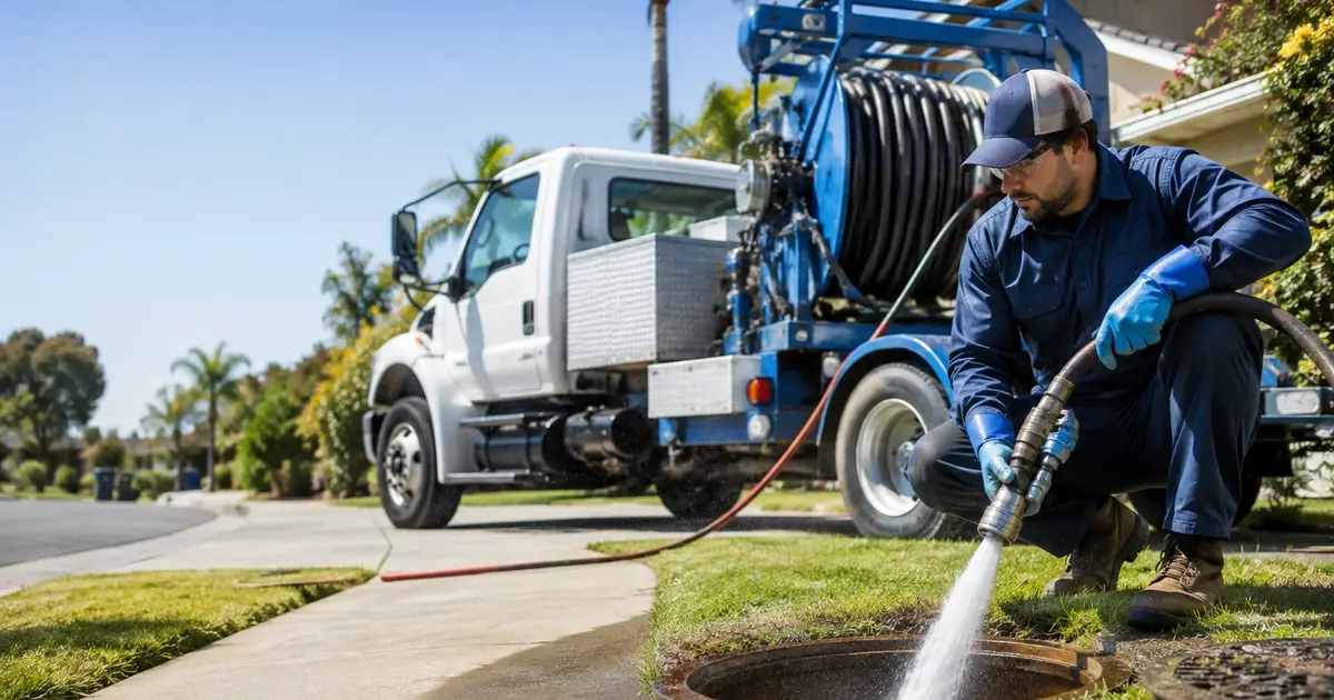 Hydro jet sewer cleaning Irvine
