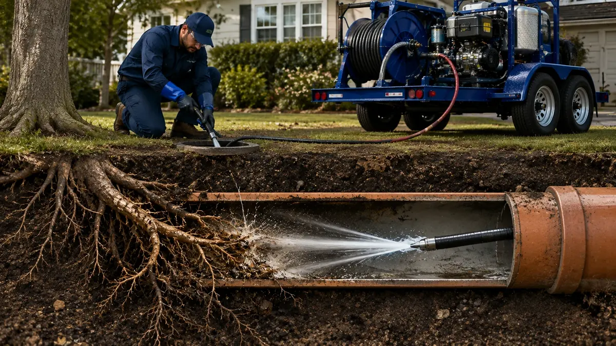 Tree Root Removal with Hydro Jetting in Irvine